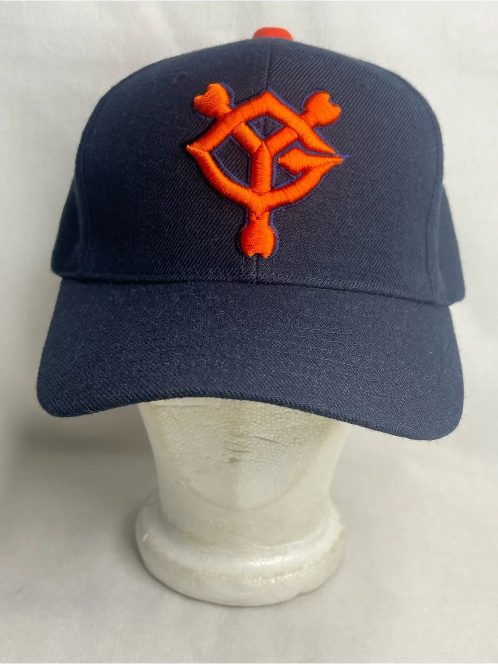 VTG Yomiuri Giants Japanese Baseball Hat Snapback 58 Navy Blue Green Field Co